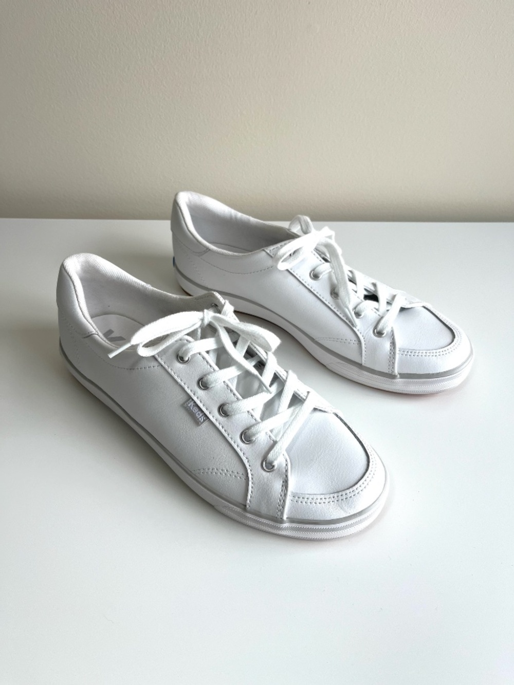Keds Center III Womens Sneakers Leather White Size 8